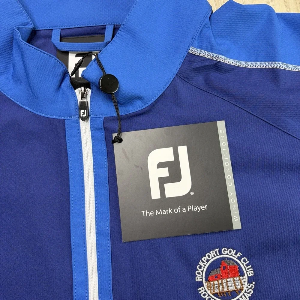 Footjoy Golf Short Sleeve Windshirt ROCKPORT GOLF CLUB Men's XL NEW 1/4 Zip